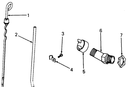 Dipstick Diagram and Parts List for 1860 800000-821059-140661100-141661100 Cub Cadet Lawn Tractor